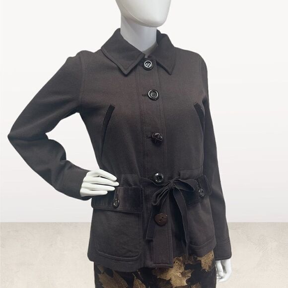 Moschino Brown Botton Front Coat - Picture 4 of 8